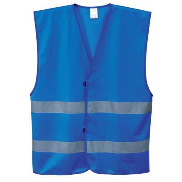 gilet de sécurité bleu