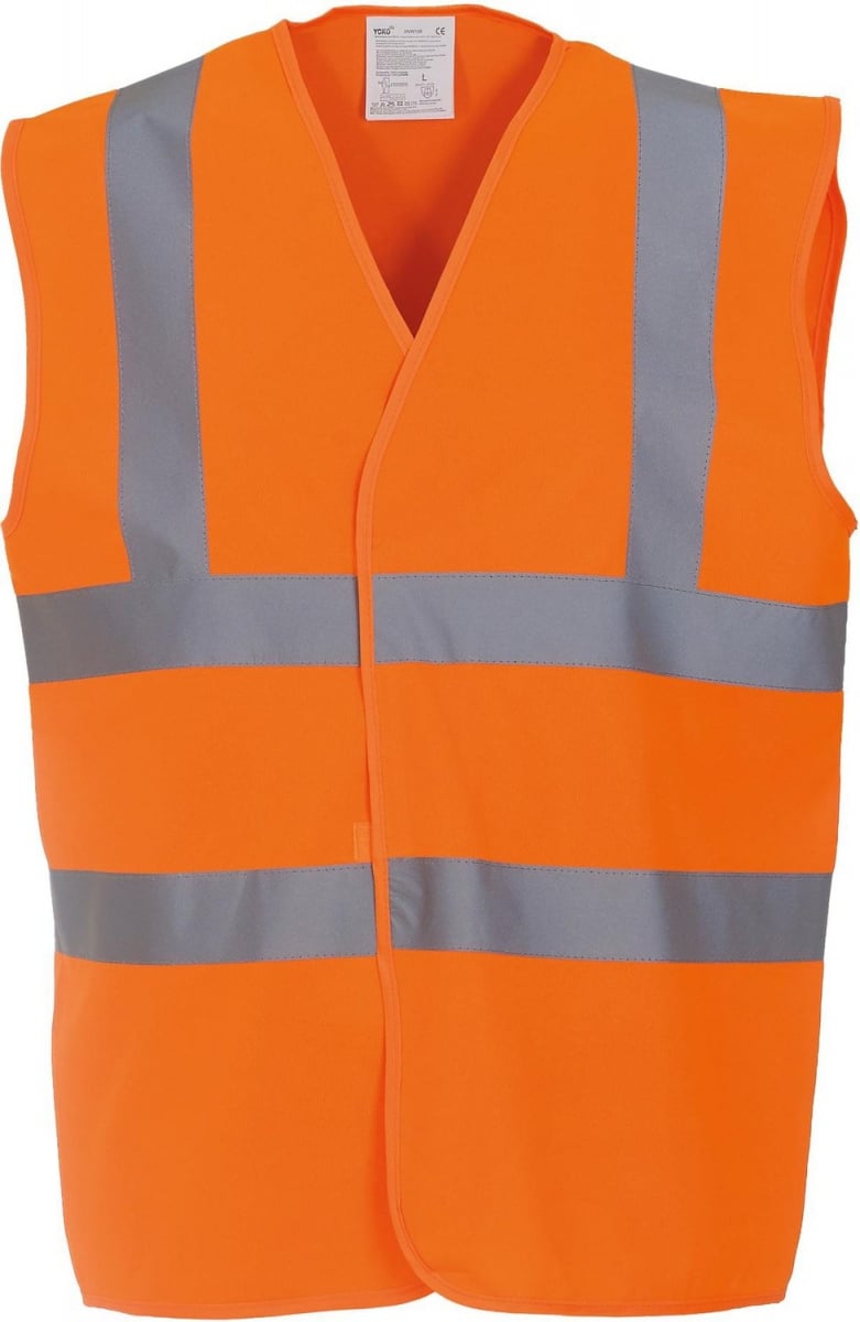 Gilet de sécurité orange fluo luminescent professionnel