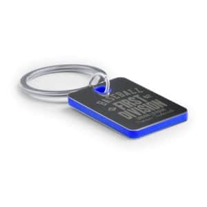 Porte Clé Publicitaire en Métal bleu